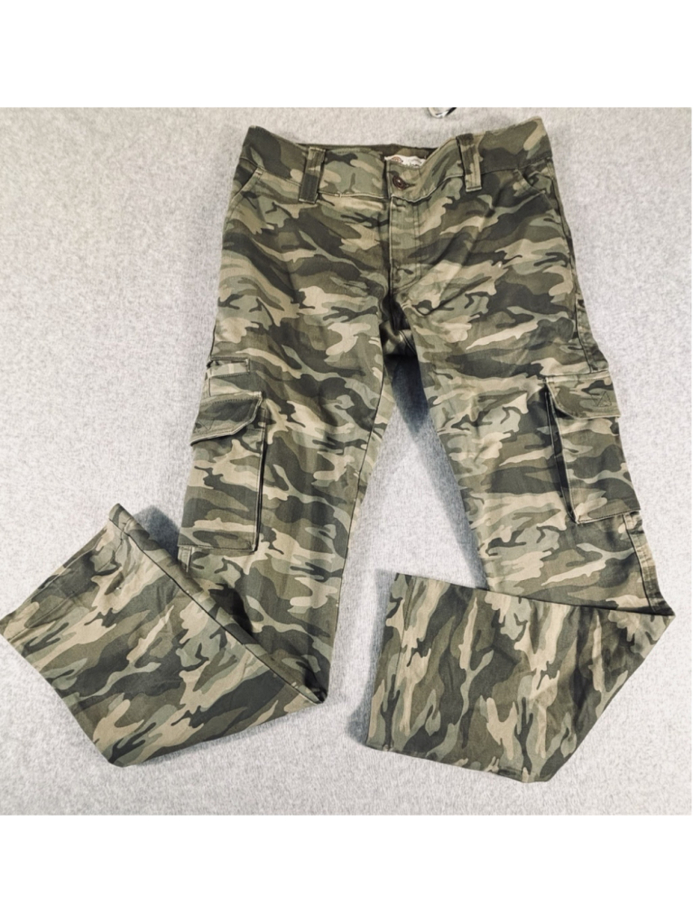 Dickies Women's FLEX Relaxed Fit Stretch Twill Cargo Pants in Green 2R